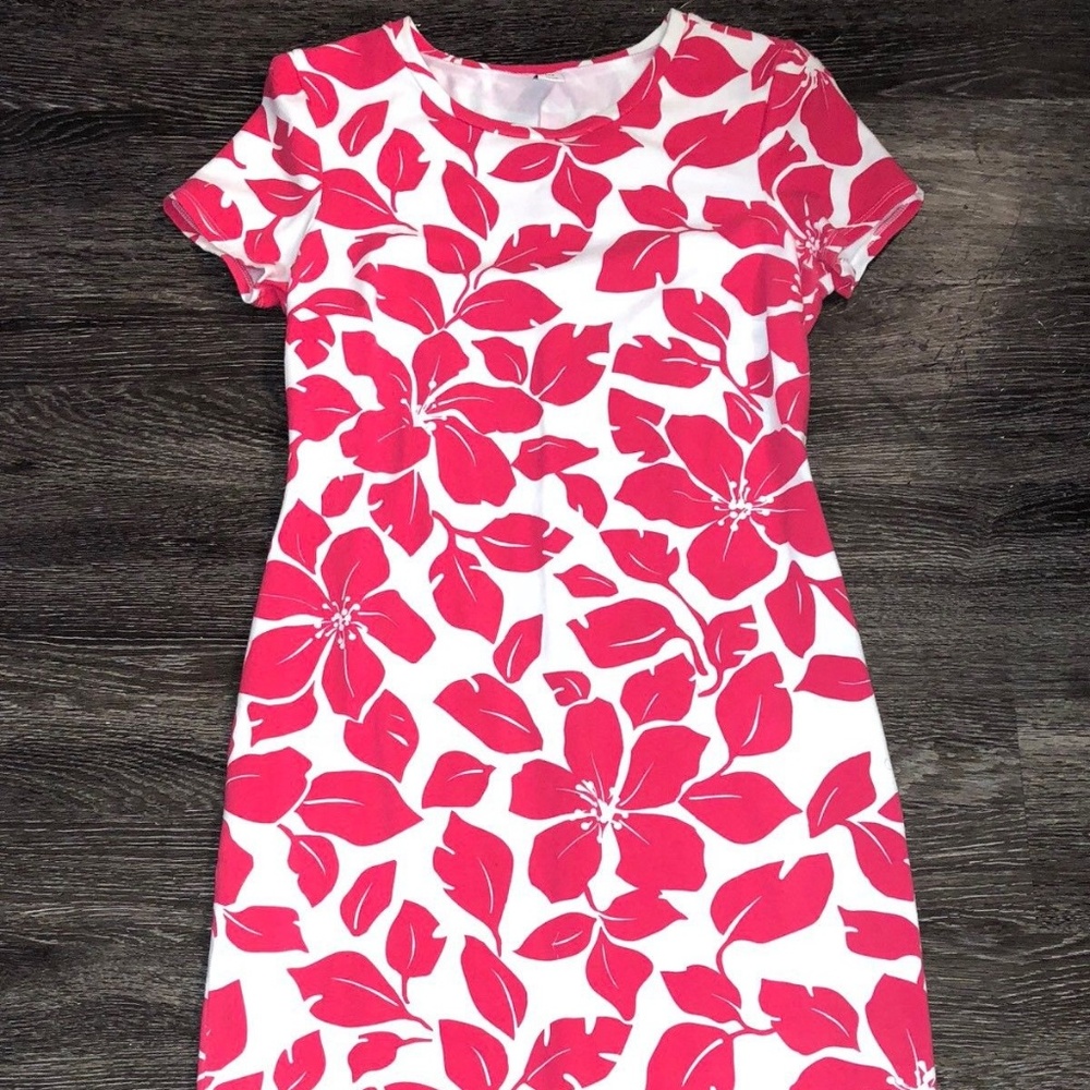 Old Navy Pink Hawaiian Print Bodycon Dress Size S